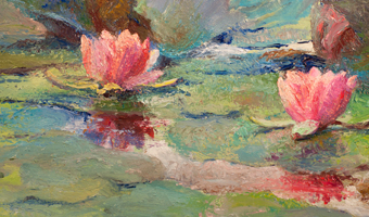 fine art gallery, water lilies painting, fine art prints, timothy chambers