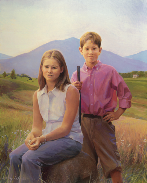 formal portrait painting, family portrait painting, childrens portrait artist, timothy chambers, portrait artist for hire