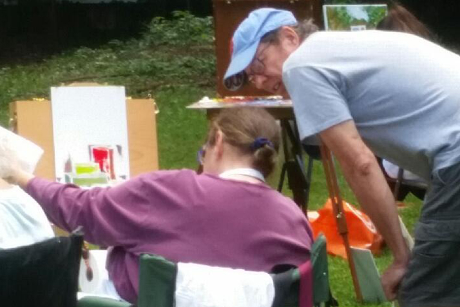 outdoor painting class, outdoor art class